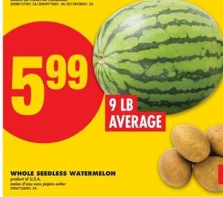 WHOLE SEEDLESS WATERMELON
