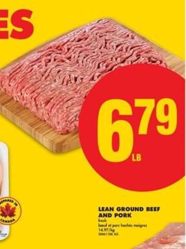 LEAN GROUND BEEF AND PORK
