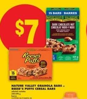 NATURE VALLEY GRANOLA BARS or REESE'S PUFFS CEREAL BARS
