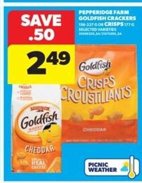 PEPPERIDGE FARM GOLDFISH CRACKERS