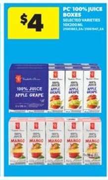 PC 100% Juice Boxes
