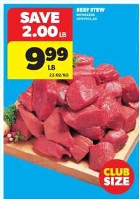 Beef Stew Boneless