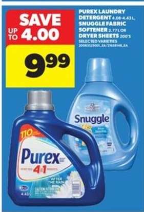 Purex Laundry Detergent / Snuggle Fabric Softener