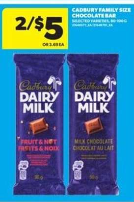 Cadbury Family Size Chocolate Bar