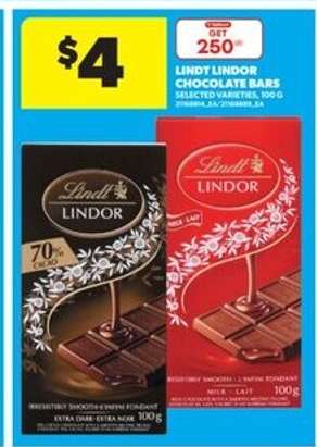 Lindt Lindor Chocolate Bars