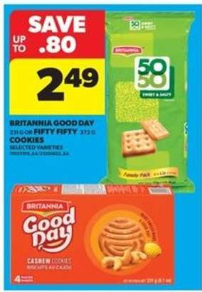 Britannia Good Day or Fifty Fifty Cookies
