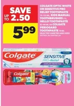 Colgate Toothpaste and Toothbrushes