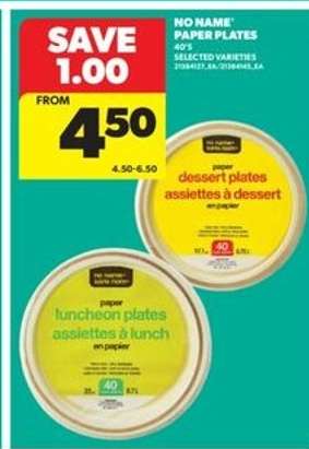 NO NAME PAPER PLATES