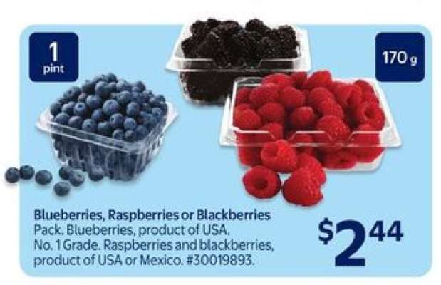 Blueberries, Raspberries or Blackberries