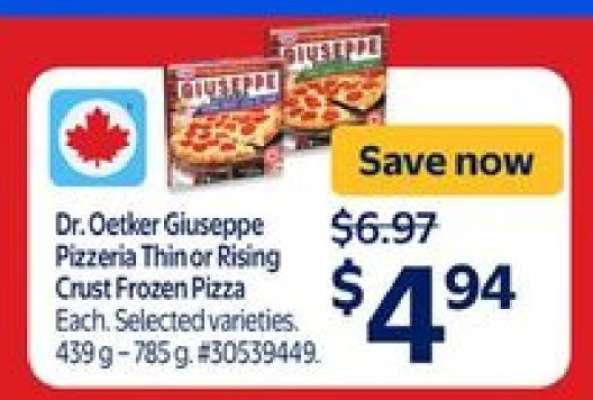 Dr. Oetker Giuseppe Pizzeria Thin or Rising Crust Frozen Pizza