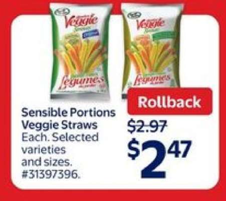 SENSIBLE PORTIONS VEGGIE STRAWS