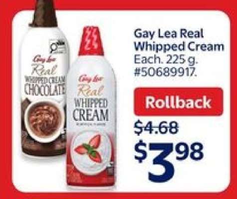 GAY LEA REAL WHIPPED CREAM