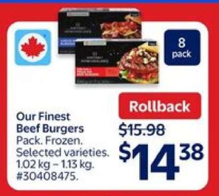 Our Finest Beef Burgers