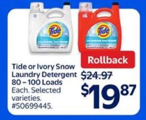 Tide or Ivory Snow Laundry Detergent