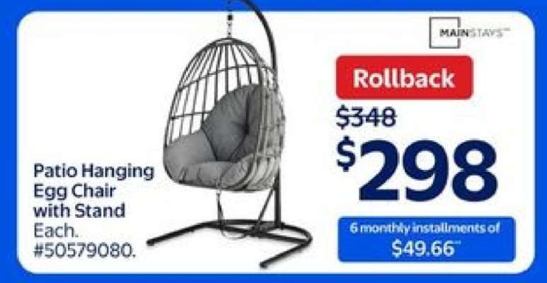 Patio Hanging Egg Chair with Stand