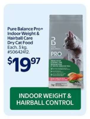 Pure Balance Pro+ Indoor Weight & Hairball Care Dry Cat Food