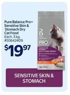 Pure Balance Pro+ Sensitive Skin & Stomach Dry Cat Food