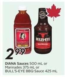 DIANA Sauces or BULL'S-EYE BBQ Sauce