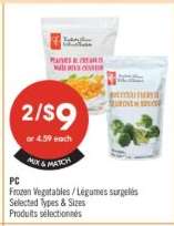 PC Frozen Vegetables / Légumes surgelés