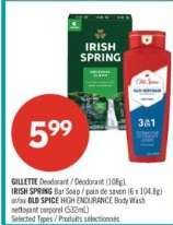 IRISH SPRING BAR SOAP