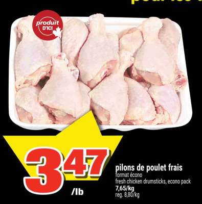 PILONS DE POULET FRAIS