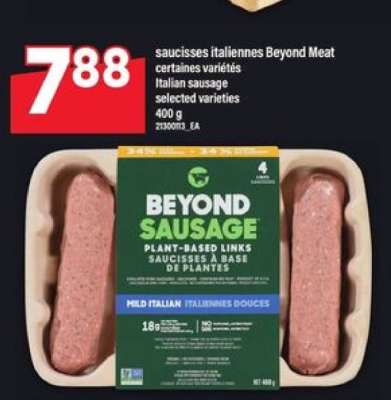 SAUCISSES ITALIENNES BEYOND MEAT