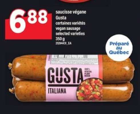 Gusta saucisse végane