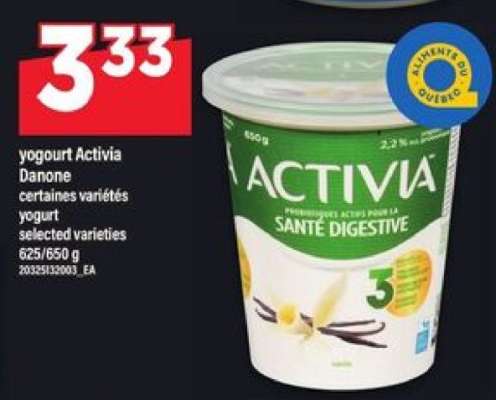 YOGOURT ACTIVIA DANONE
