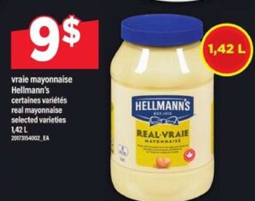 HELLMANN'S VRAIE MAYONNAISE