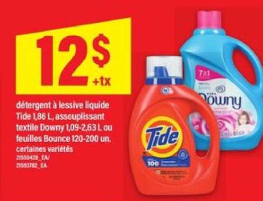 Tide, Downy, Bounce