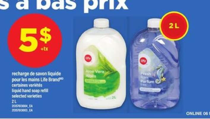LIFE BRAND LIQUID HAND SOAP REFILL