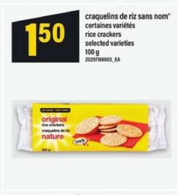 craquelins de riz sans nom
