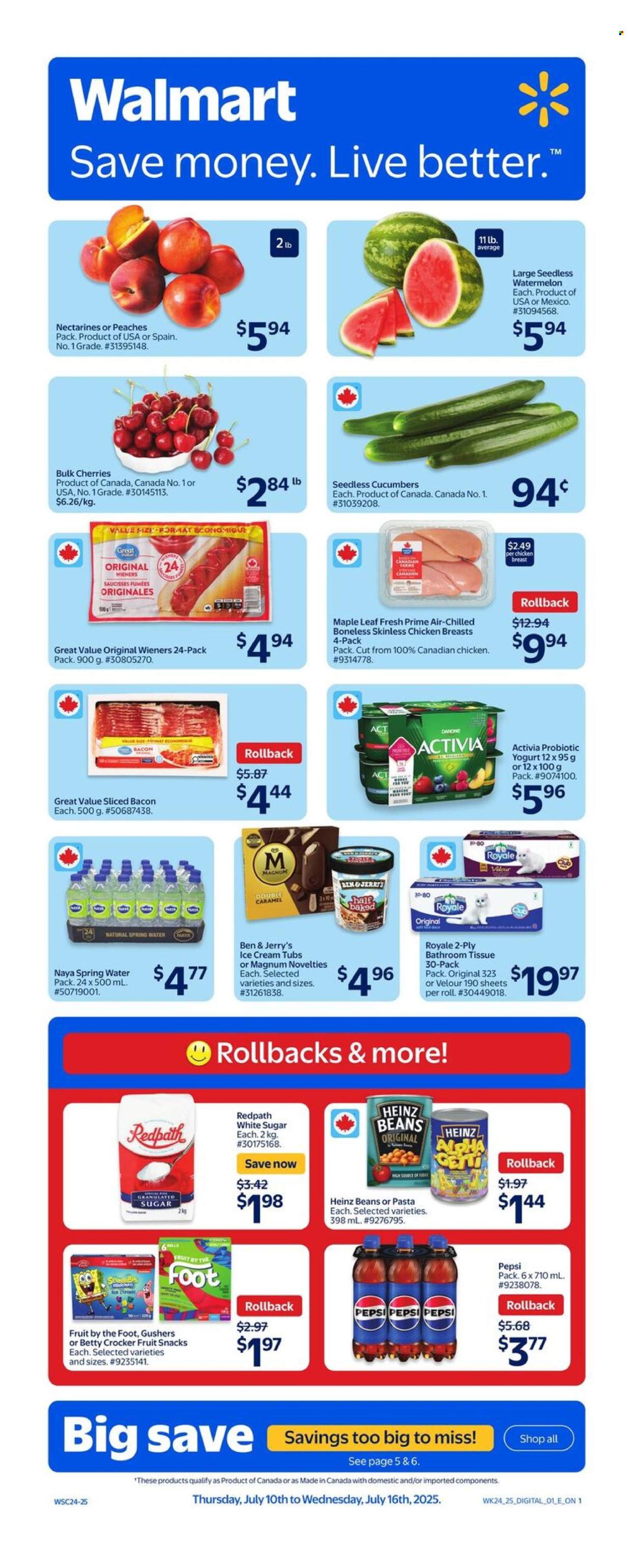 Walmart flyer - July 10, 2025 - July 16, 2025. Page 1
