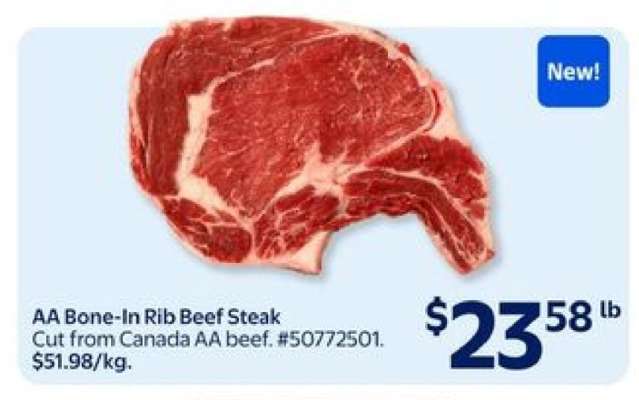 AA Bone-In Rib Beef Steak