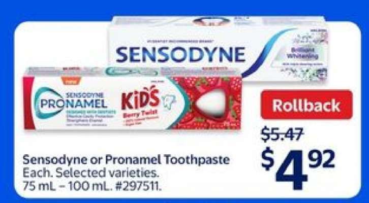 Sensodyne or Pronamel Toothpaste