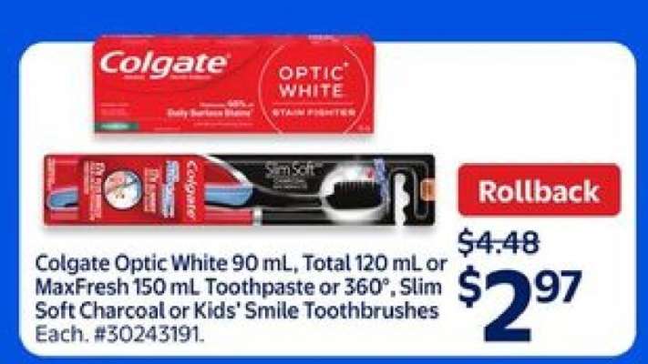 Colgate Optic White or Toothbrush