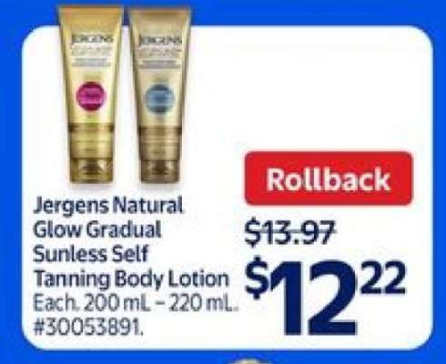 Jergens Natural Glow Gradual Sunless Self Tanning Body Lotion
