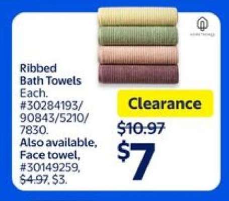 Ribbed Bath Towels