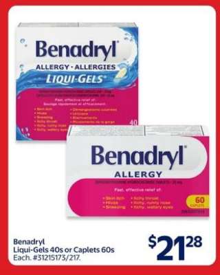 Benadryl Liqui-Gels or Caplets