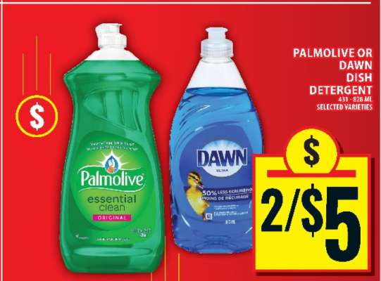 Palmolive or Dawn Dish Detergent