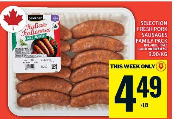 SELECTION FRESH PORK SAUSAGES FAMILY PACK