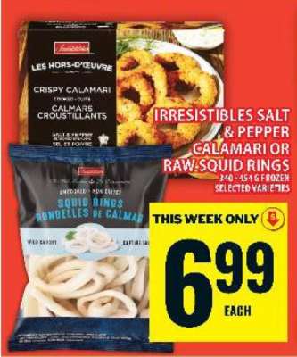 Irresistibles Salt & Pepper Calamari or Raw Squid Rings