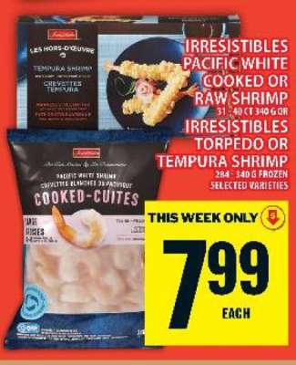 Irresistibles Pacific White Cooked or Raw Shrimp