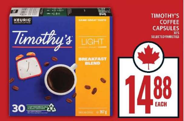 TIMOTHY’S COFFEE CAPSULES