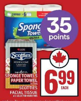 Sponge Towels Paper Towel & Scotties Facial Tissue