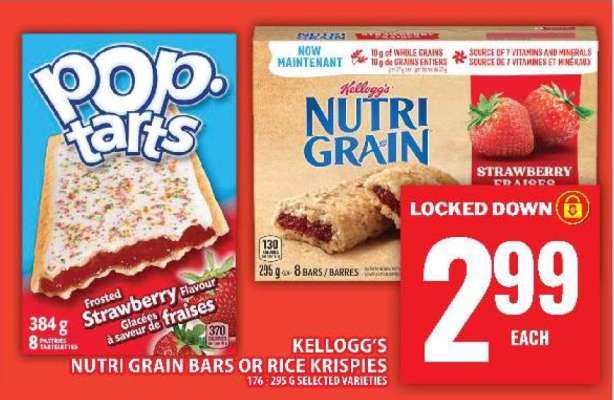 Kellogg's Nutri Grain Bars or Rice Krispies