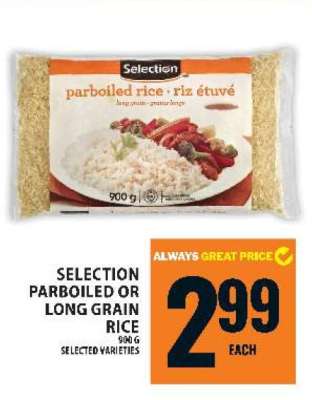 Selection Parboiled or Long Grain Rice