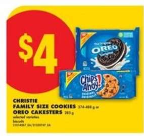 CHRISTIE Family Size Cookies or Oreo Cakesters