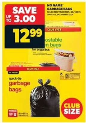 NO NAME GARBAGE BAGS