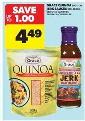 Grace Quinoa or Jerk Sauces